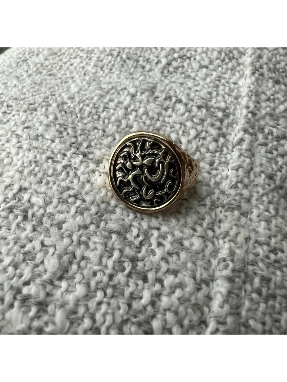 Vintage Viking-Style Signet Ring